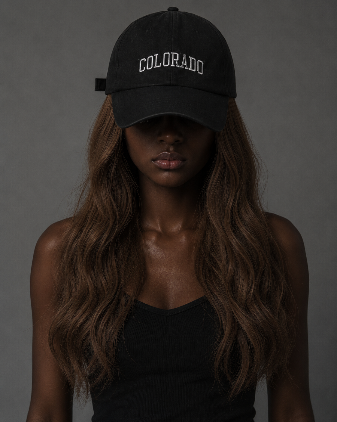 Cap Wig with Soft Wavy Hair | Colorado Baseball Black Cap Edition
