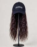Cap Wig with Loose Water Curl Mermaid Wave | Colorado Baseball Black Cap Edition