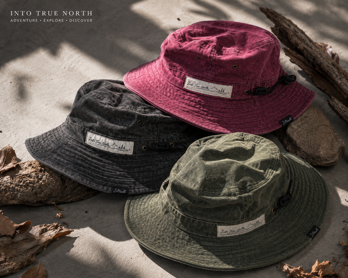 INTO TRUE NORTH - Washed Cotton Outdoor Side Snap Boonie Hat