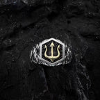 Trident Crest Ring | Vintage Signet Ring